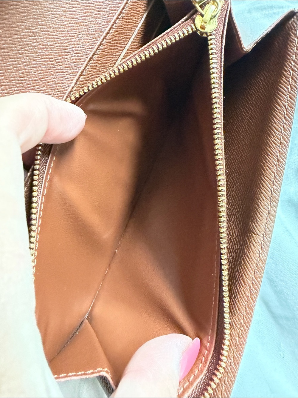 Louis Vuitton Canvas Monogram Sarah Long Card Coin Snap Wallet * Read* Authentic - Picture 8 of 10